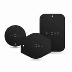 FIXED Sada náhradních plíšků k magnetickým držákům FIXED Icon Plates, černá