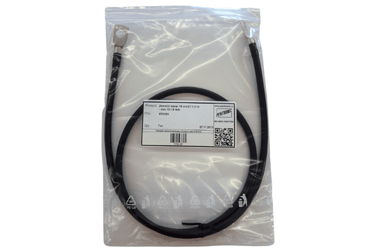 PEWTRONIC Zemnící kabel 16 mm2 / 1,0 m - oko 10 / 8 mm