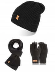 Brødrene Pánské Rukavice Brodrene Set Cap Scarf