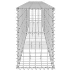 Vidaxl Gabionová zeď s víky pozinkovaná ocel 300 x 30 x 50 cm