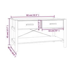 Greatstore Konferenční stolek 82x48x45 cm kompozitní dřevo