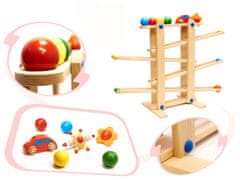 WOWO Dřevěná Kuličková Dráha Montessori XXL - Vzdělávací Hračka pro Děti