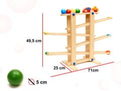 Ikonka Dřevěná kuličková dráha Montessori XXL