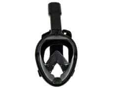 WOWO Černá šnorchlovací maska L/XL, plně skládací pro snadnou přepravu