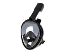 WOWO Černá šnorchlovací maska L/XL, plně skládací pro snadnou přepravu