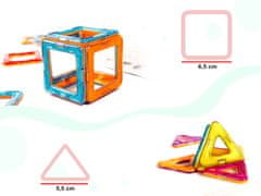 WOWO Edukační Magnetické Stavebnice MAGICKÝ MAGNET - 40 Prvků s Magickými Tyčinkami