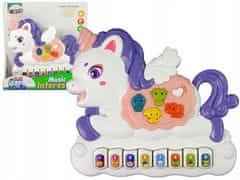 Lean-toys Interaktivní piano Unicorn Animal Sound