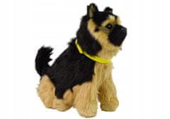 Lean-toys Interaktivní psí plyšový pastevecký pes štěká