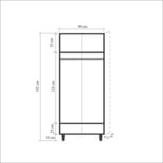 ASIR GROUP ASIR Šatní skříň STIL dub sonoma