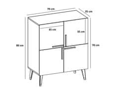 ASIR GROUP ASIR Komoda MAKRO antracit