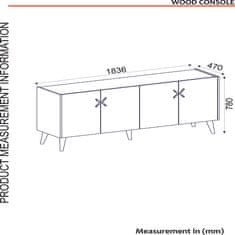 ASIR GROUP ASIR Komoda WOOD ořech antracit