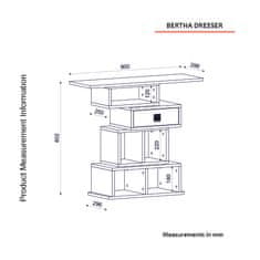 ASIR GROUP ASIR Konzolový stolek BERTHA antracit