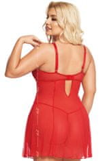 SoftLine Dámská košilka a kalhotky string BERTA PLUS SIZE tmavě modrá XL