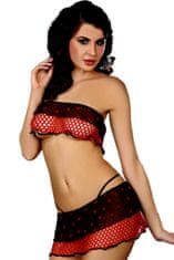 Livco Corsetti Erotická souprava Kissable hearts - LivCo CORSETTI FASHION černo-červená L/XL