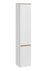 COMAD Koupelnová skříňka vysoká Platinum 800 2D alpská bílá/dub kraft zlatý