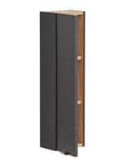 COMAD Závěsná koupelnová skříňka Capri 830 1D černý mat/dub kraft zlatý