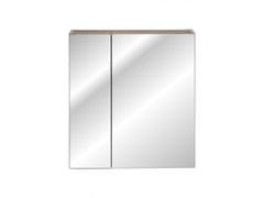 COMAD Závěsná koupelnová skříňka se zrcadlem Santa Fe 84-60-A-2D šedá/taupe