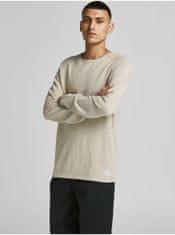 Jack&Jones Krémový pánský basic svetr Jack & Jones Ehill S