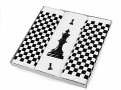 Kraftika 1krab bílá šachy pánský kapesník / dárková kazeta