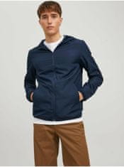 Jack&Jones Tmavě modrá pánská lehká bunda s kapucí Jack & Jones Cali M