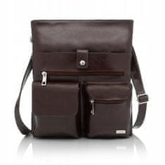 PAOLO PERUZZI Brown Fashion Crossbody Dámské Kožené Tašky