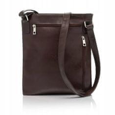 PAOLO PERUZZI Brown Fashion Crossbody Dámské Kožené Tašky