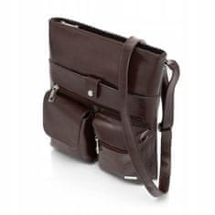 PAOLO PERUZZI Brown Fashion Crossbody Dámské Kožené Tašky