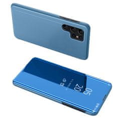 OEM Knížkový kryt na Samsung Galaxy S24 ULTRA s průhlednou přední stranou Blue