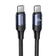 USAMS USAMS KABEL U71 USB-C NA USB-C 1,2 M 100W PD FAST CHARGE ČERNÁ/ČERNÁ SJ524USB01 (US-SJ524)