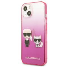 Karl Lagerfeld Karl Lagerfeld Gradient Ikonik Karl & Choupette - Kryt Na Iphone 13 Mini (Růžový