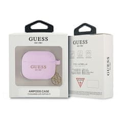 Guess Silikonové Pouzdro Guess 4G Charms – Pouzdro Airpods 3 (Fialové)