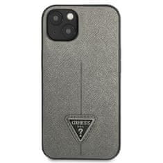 Guess Guess Saffiano Triangle Logo Case - Kryt Na Iphone 13 (Stříbrná)