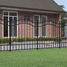 shumee vidaXL Arrowhead Fence, černý, 165 cm, práškově lakovaná ocel