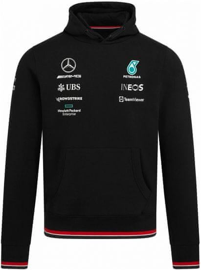 Mercedes-Benz mikina AMG Petronas F1 Team dětská černo-modro-bílo-červeno-tyrkysovo-šedá