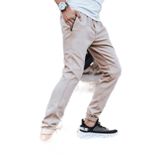Dstreet Pánské jogger kalhoty béžové ux3306 S