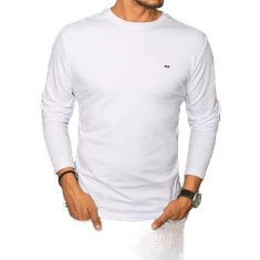 Dstreet Pánské tričko s dlouhým rukávem bílé lx0537 3XL