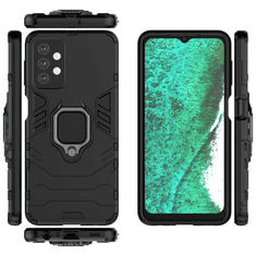 IZMAEL Odolné Pouzdro Ring Armor Case pro Samsung Galaxy A32 5G - Černá KP9708