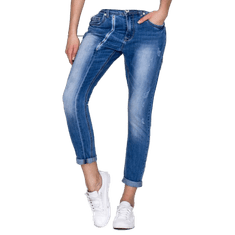 Factoryprice Dámské džíny s ozdobným zipem QITA modré JMP-SP-S-075.25_261691 34