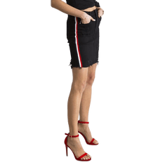 Factoryprice Dámská sukně s lemováním džínová FYIA černá JMP-SD-B1268F.62_307593 XS