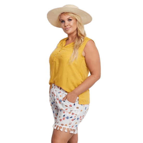 Factoryprice Dámské šortky PLUS SIZE Own Bílé AT-SN-2101A.04X_326187