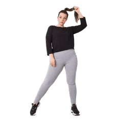 BASIC FEEL GOOD Dámské legíny melanžové plus size bavlněné PHOEBE šedé RV-LG-6304.12_360613 2XL