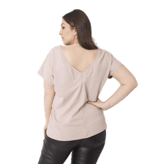 BASIC FEEL GOOD Dámské tričko plus size BEVERLY béžové RV-TS-6297.08P_361527 3XL