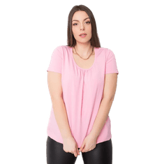 BASIC FEEL GOOD Dásmký top bavlněný plus size CELESTE světle růžová RV-TS-6320.85P_361538 2XL