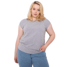 BASIC FEEL GOOD Dámská halenka plus size PENNY šedá RV-BZ-6333.88_362639 XL