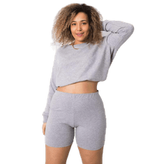 BASIC FEEL GOOD Dámské šortky bavlněné plus size ALESSIA šedé RV-SN-6322.08_362655 2XL