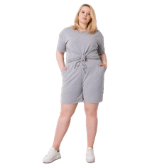 BASIC FEEL GOOD Dámské šortky plus size WINNIE šedé RV-SN-6336.04_362657 2XL