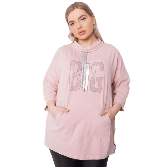 RELEVANCE Dámská halenka plus size ISELIN špinavě růžová RV-BZ-6387.41P_363460