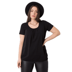 BASIC FEEL GOOD Dámská halenka s kulatým výstřihem plus size CELESTE černá RV-TS-6320.85P_361535 3XL