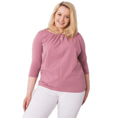 BASIC FEEL GOOD Dámská halenka plus size z bavlny JODIE růžová RV-BZ-6334.19P_362644 3XL