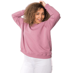 BASIC FEEL GOOD Dámská mikina plus size bavlněná DONNA růžová RV-BL-6326.02X_362635 XL